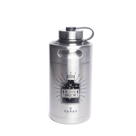 MANNA Manna 6407266 64 oz Silver Stainless Steel - Home Brew Keg Growler Water Bottle BPA Free 6407266